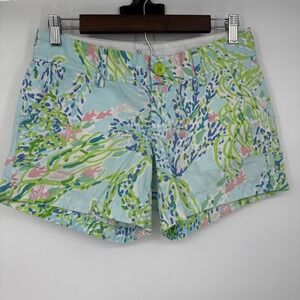 Lilly Pulitzer Shorts Womens 0 Multicolor The Callahan Shorts Casual Flat Front